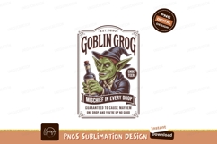 Green goblin holding bottle with text mischief Product Image 1