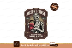 Mummy holding jar with red liquid bandages Product Image 1