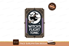 Witch flying broomstick potion night Product Image 1