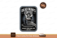 Skeleton hand holding coffee cup with skulls image Product Image 1
