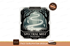 Spooky forest path with ghosts halloween mist Product Image 1