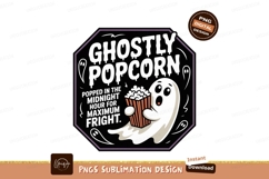 Ghostly popcorn character with popcorn halloween spooky Product Image 1