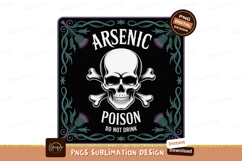Skull and crossbones poison warning arsenic danger Product Image 1