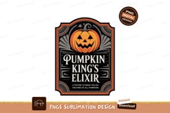 Orange Jack O Lantern Elixir Label halloween pumpkin Product Image 1