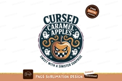 Spooky caramel apple with ghosts cursed halloween Product Image 1