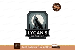 Wolf howling moon forest emblem trees Product Image 1