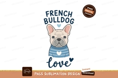 French bulldog wearing sweater with heart animal Product Image 1