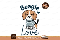 Cute beagle dog wearing sweater puppy animal Product Image 1