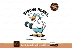 Athletic duck lifting weights fitness Product Image 1
