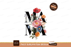 Floral letter arrangement with poppies and peonies Product Image 1