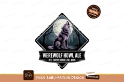 Wolf howling moon forest night Product Image 1