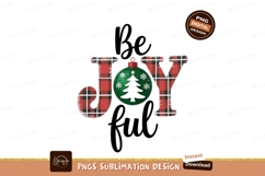 Joyful Christmas Ornament Buffalo Plaid festive holiday Product Image 1