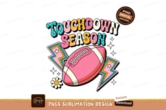 Touchdown Season Football Graphic pink retro Product Image 1