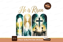 Religious Easter Scene With Wings And Cross christian Product Image 1