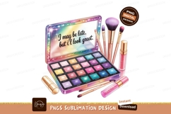 Glamorous makeup palette with brushes and lip gloss Product Image 1