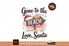 Santa Gone To Beach Holiday Sign image Product Image 1