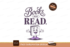 Happy book character reading books cartoon Product Image 1