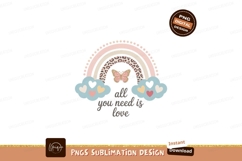 Boho rainbow butterfly clouds hearts image Product Image 1