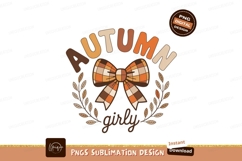 Autumn plaid bow leaves fall Product Image 1