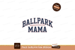 Ballpark Mama Baseball Stitching blue Product Image 1