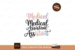 Medical Assistant Colorful Text script Product Image 1