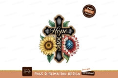 Cross Hope Love Sunflowers american Product Image 1
