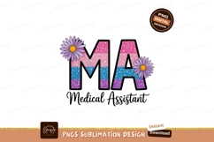 Medical Assistant floral letters image Product Image 1
