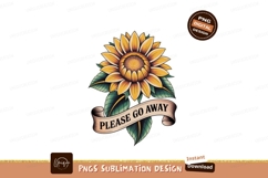 Yellow sunflower with banner SUBLIMATION orange Product Image 1