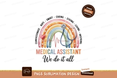 Medical assistant rainbow stethoscope heart image Product Image 1
