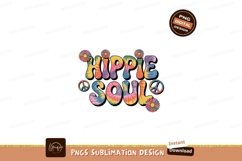 Colorful tie dye lettering with flowers and peace signs Product Image 1