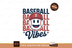 Baseball happy face with text image Product Image 1