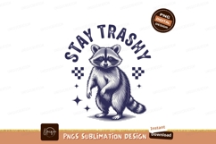 Raccoon standing with text animal wildlife Product Image 1