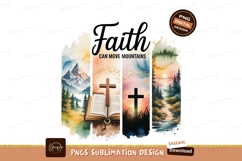Faith mountains bible cross nature Bird river daisies lighth Product Image 1