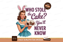 Retro Woman Bunny Ears Cake image Product Image 1