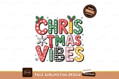 Festive Christmas Vibes Typography holiday text Product Image 1
