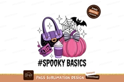 Purple handbag pink pumpkin coffee drink image Product Image 1