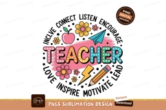 Teacher appreciation colorful graphic apple Product Image 1