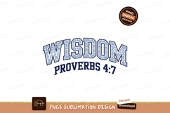 Wisdom Proverbs Blue Textured Text lettering Product Image 1