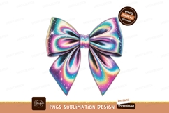 Iridescent Galaxy Bow ribbon holographic Product Image 1