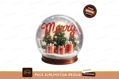 Festive snow globe with gifts and trees christmas Product Image 1