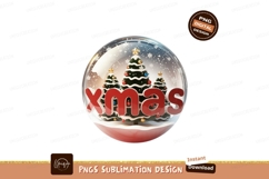 Festive Christmas Snow Globe Scene trees Product Image 1