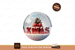 Festive Christmas Snow Globe Scene holiday tree Product Image 1