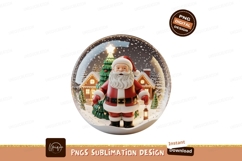 Santa Claus snow globe festive scene christmas Product Image 1