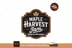 Maple Harvest Jam Label leaf sweet Product Image 1