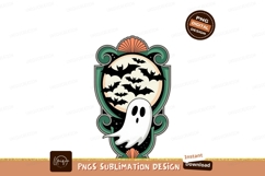 Spooky ghost bats moon frame halloween night Product Image 1