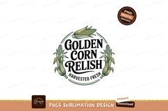 Green corn stalks circle agriculture food Product Image 1