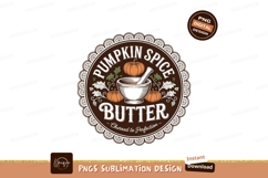Pumpkin spice butter with mortar pestle and gourds Product Image 1