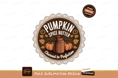 Pumpkin Spice Butter Jar Pumpkins Leaves churned Product Image 1