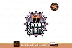 Spooky Bottles Ghosts Hands SUBLIMATION Product Image 1