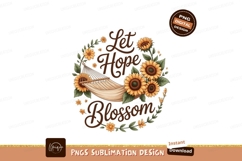 Hammock sunflowers hope blossom SUBLIMATION Product Image 1